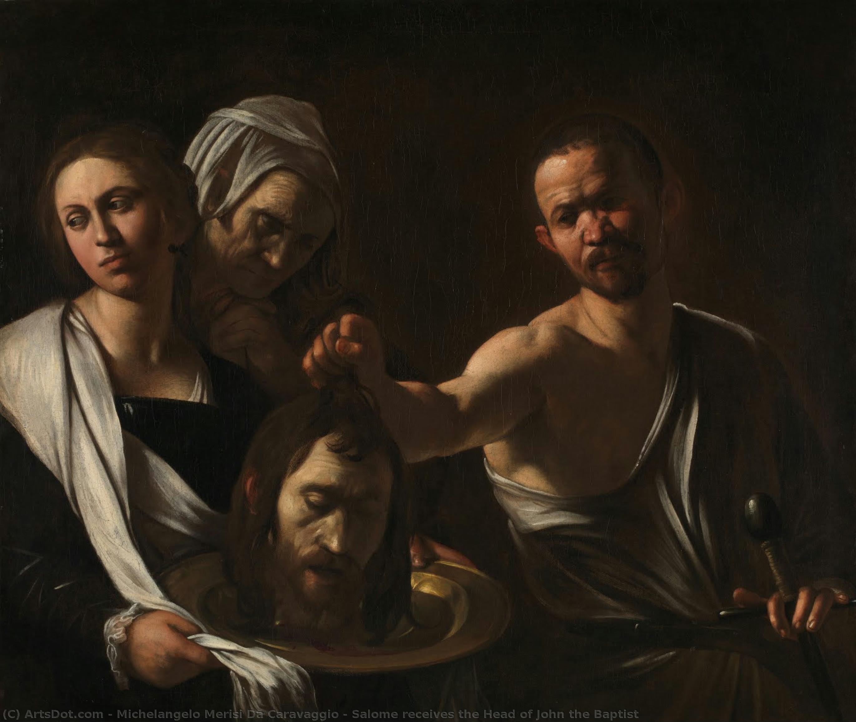 Salome Erhält Den Kopf Des Johannes Baptist — Karavaggio