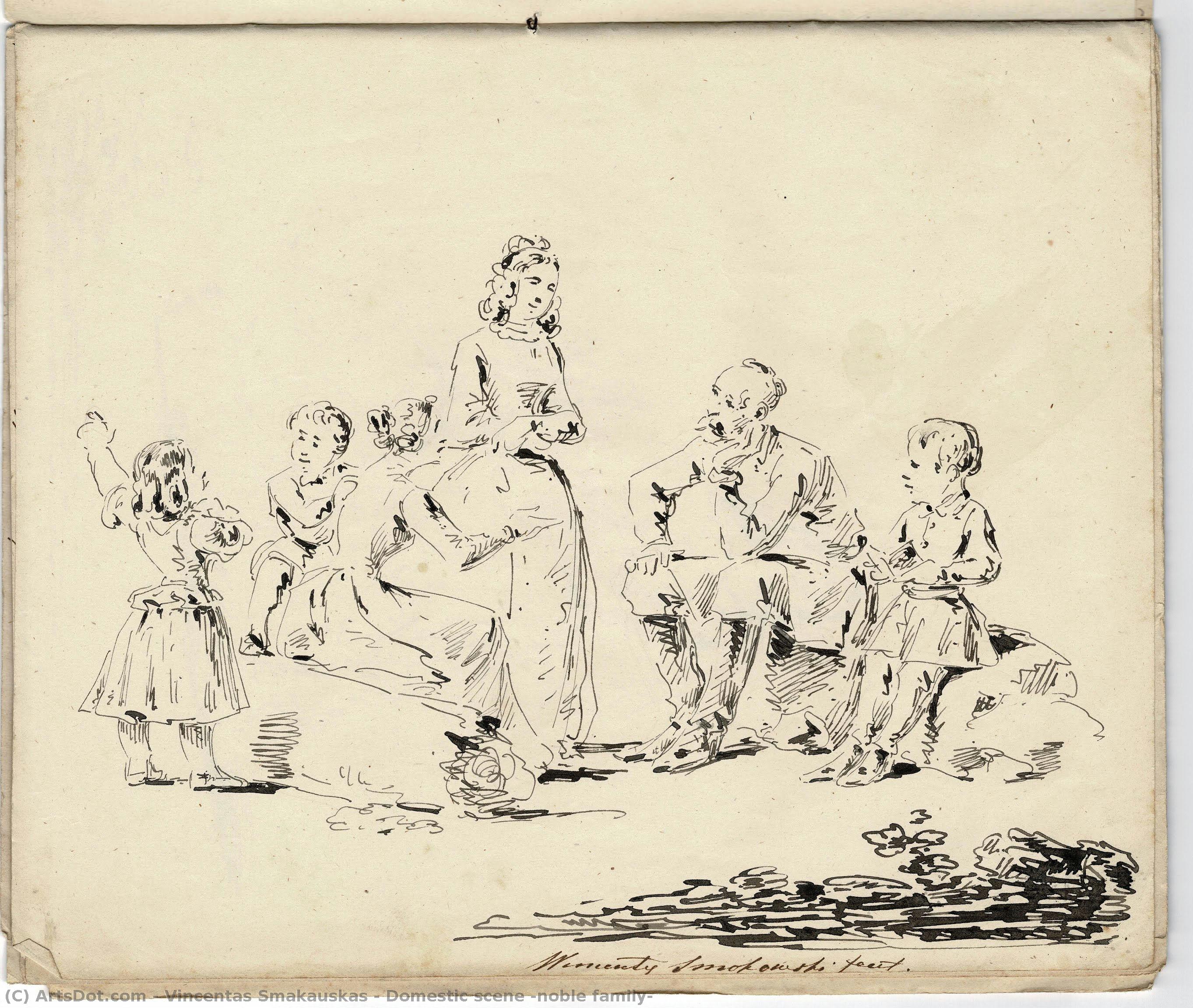 Domestic Scene (noble Family) — Vincentas Smakauskas