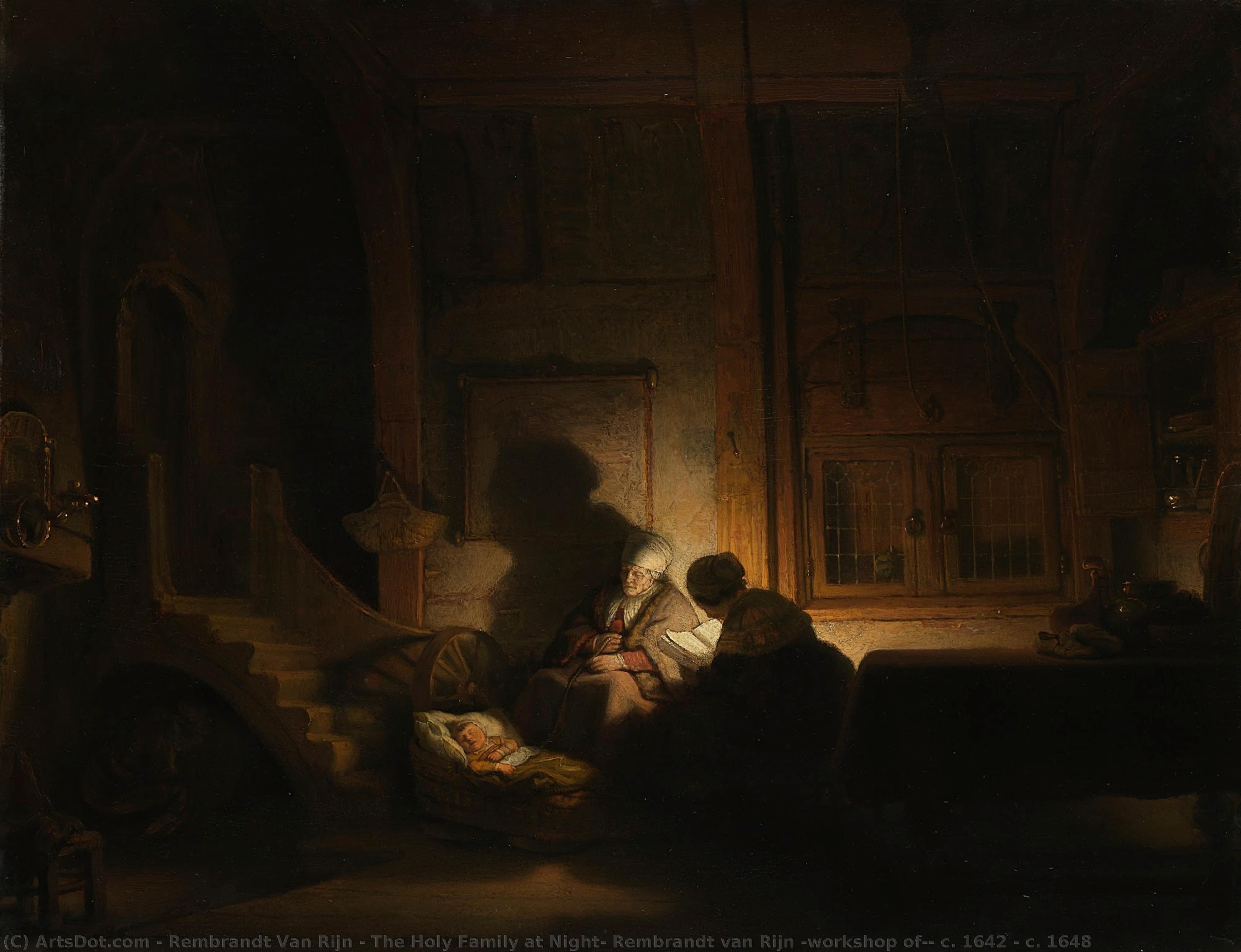 Die Heilige Familie Bei Nacht — Rembrandt Van Rijn