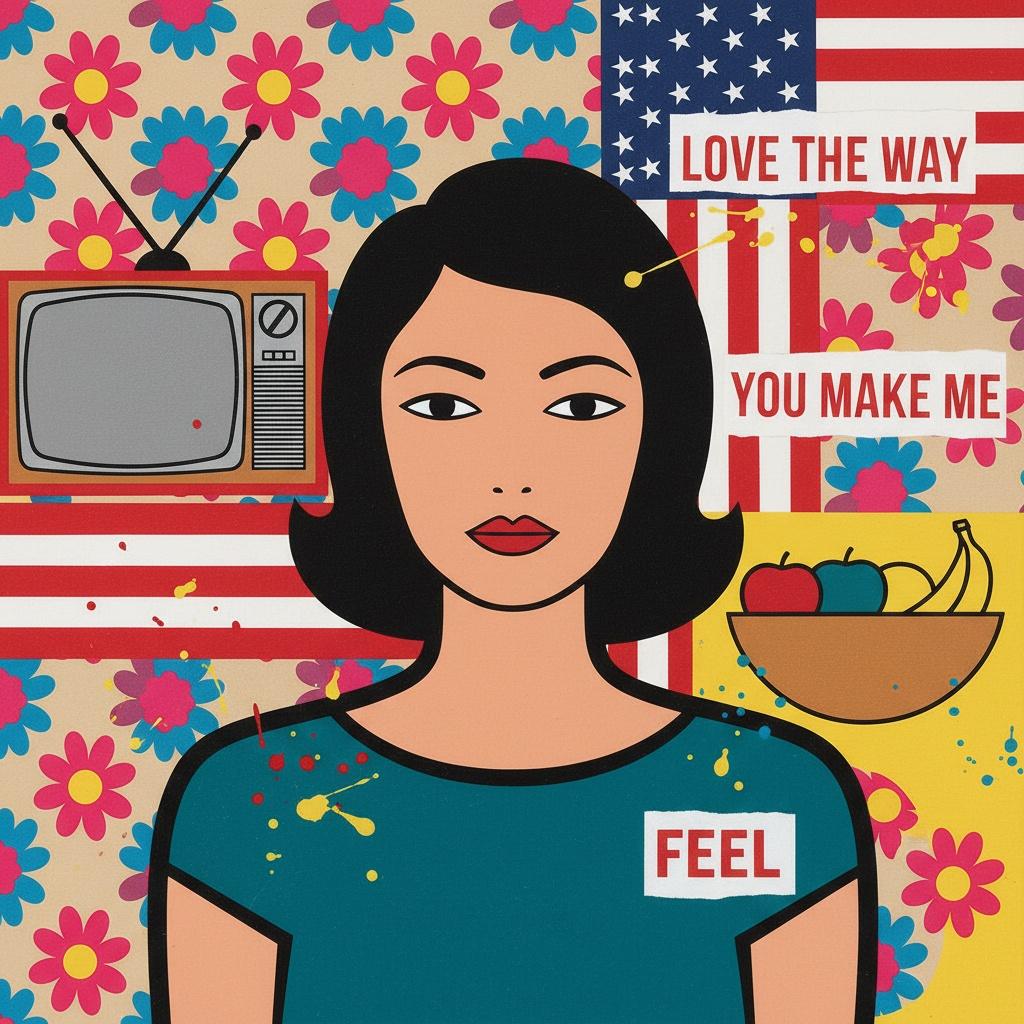 Ecos Fragmentados De Americana: Una Vibrante Sinfonía De Pop Art En Una Obra Maestra Única — Arthur Tessier