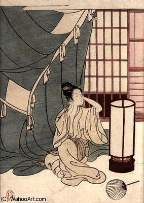 Young Woman Kneeling — Suzuki Harunobu