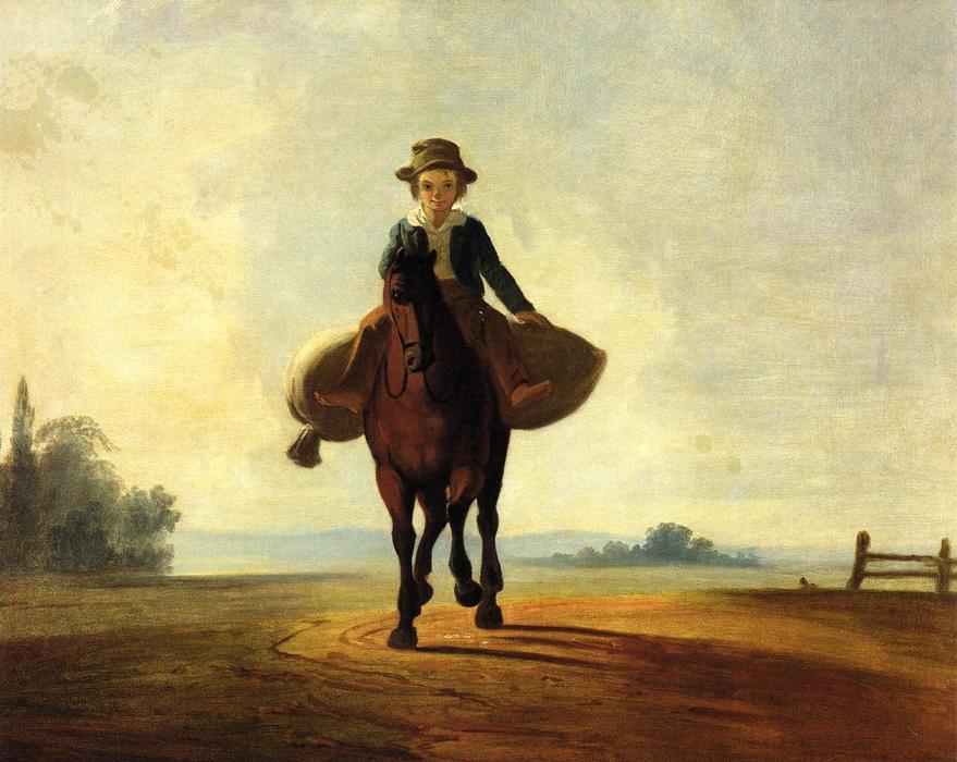 The Mill Boy: The Boonville Juvenile Clay Club Banner — George Caleb Bingham