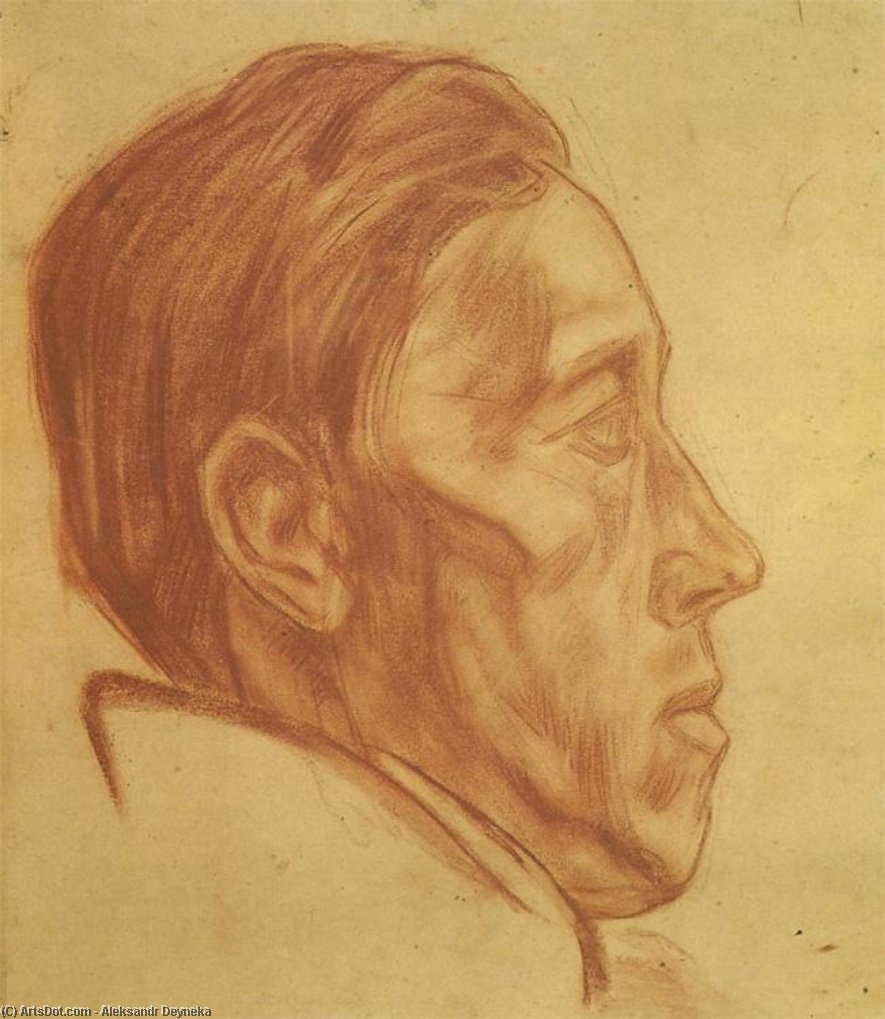 Portrait Of A Man In Profile — Александар Дејнека