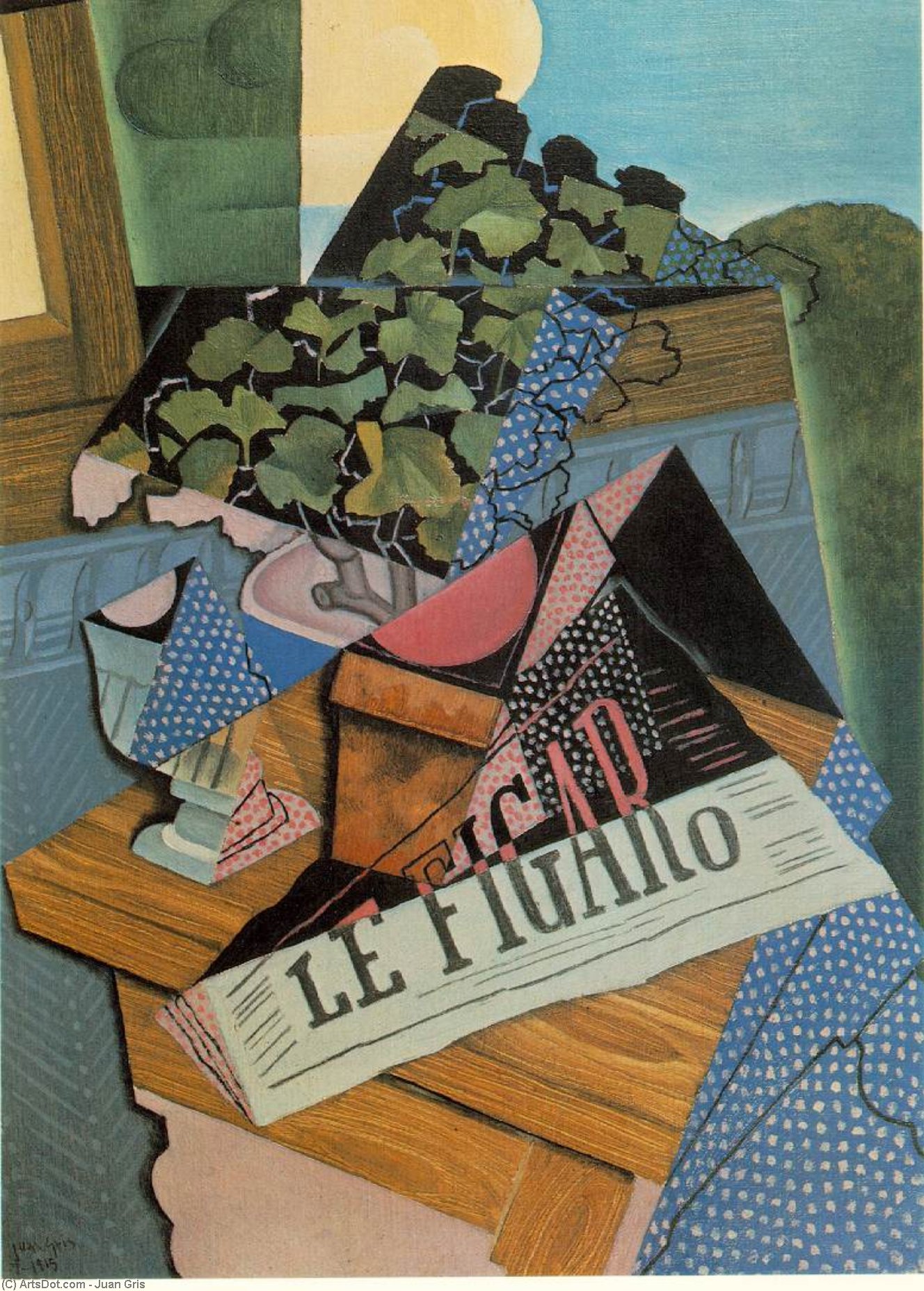 The Pot Of Geraniums - - — Juan Gris