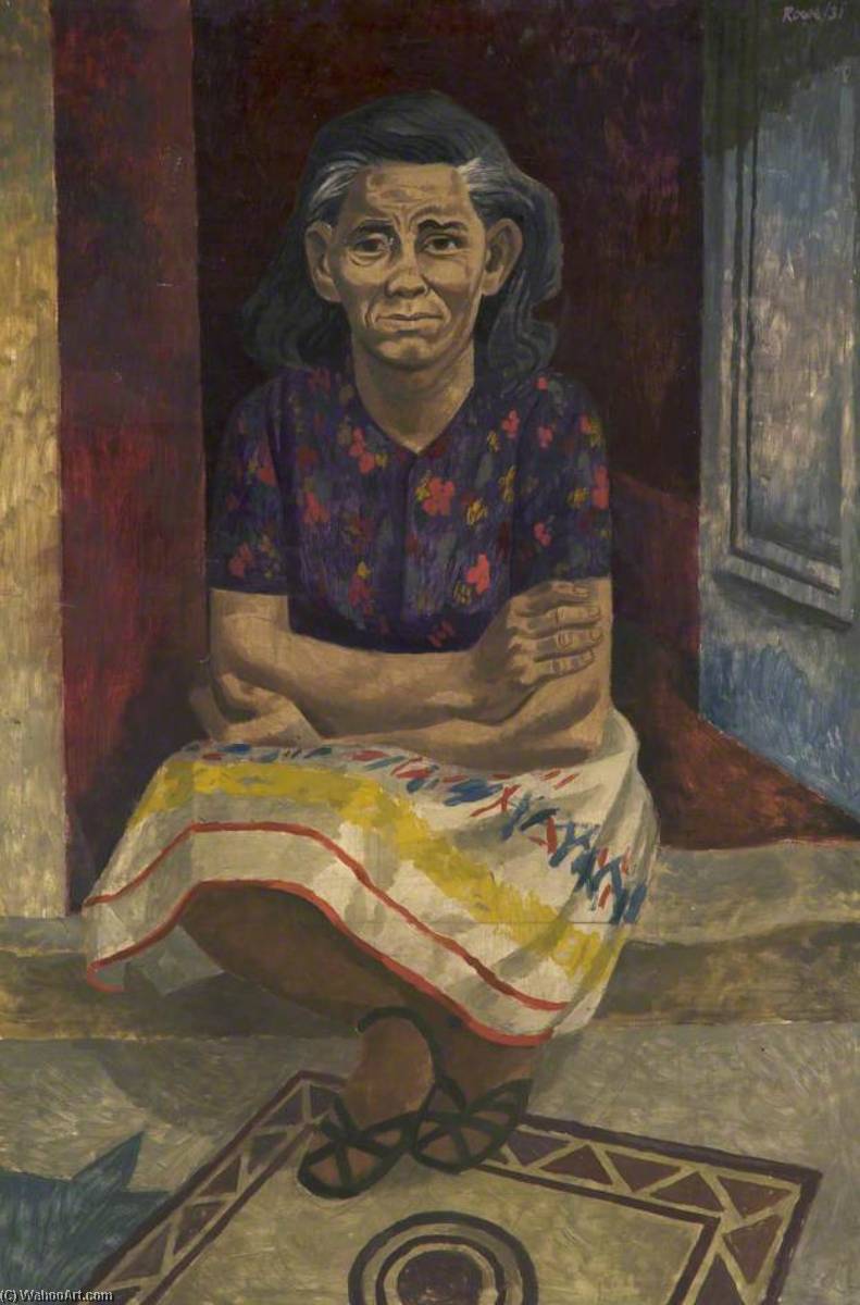 Woman Sitting On Doorstep — Cliff Rowe