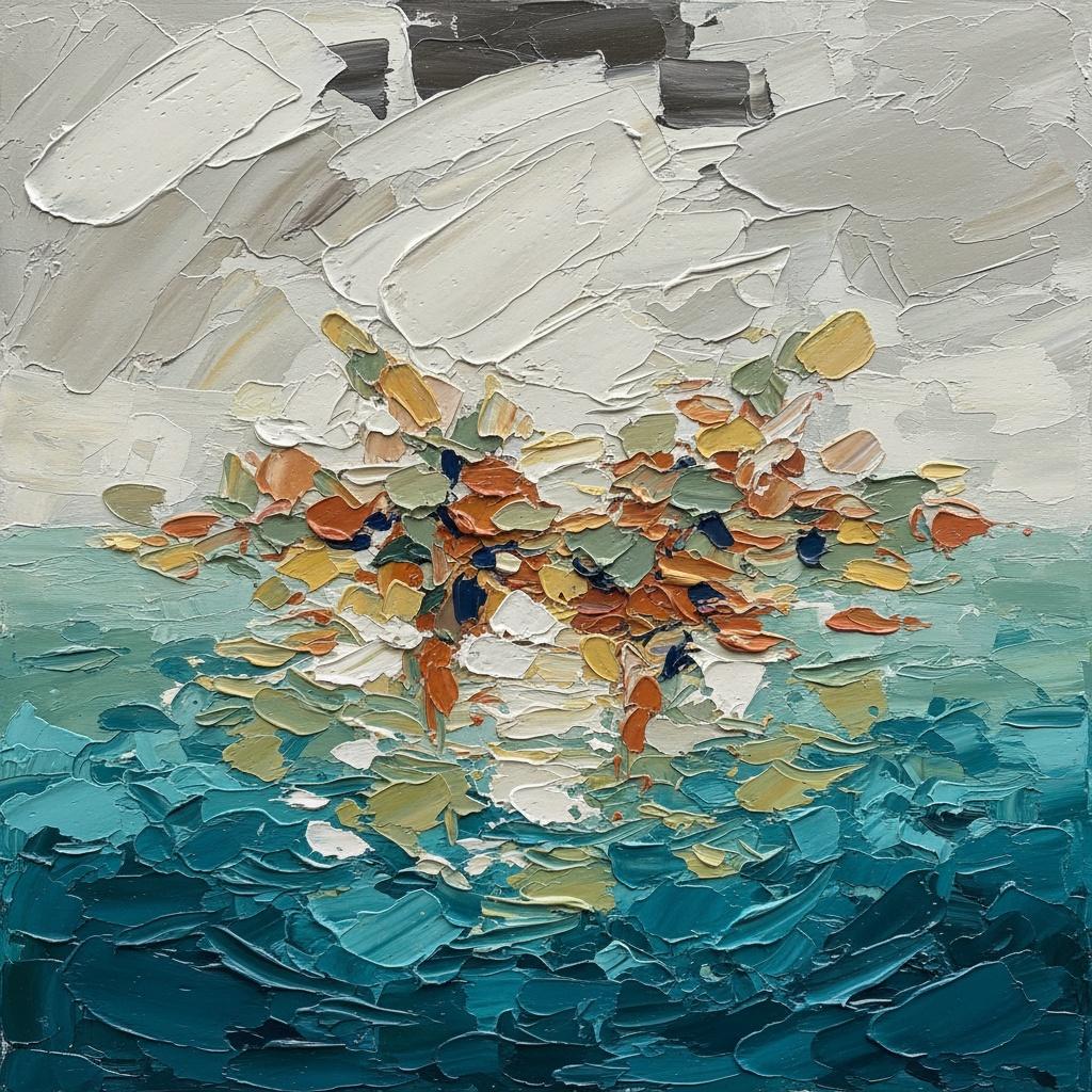 Ethereal Horizon: A Singular Study Of Radiant Light Amidst Deep Oceanic Tides — Christian Noiret