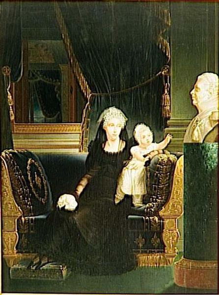 La Duchesse De Berry Et Sa Fille Louise Marie Therese — Franciscus Josephus Kinsoen