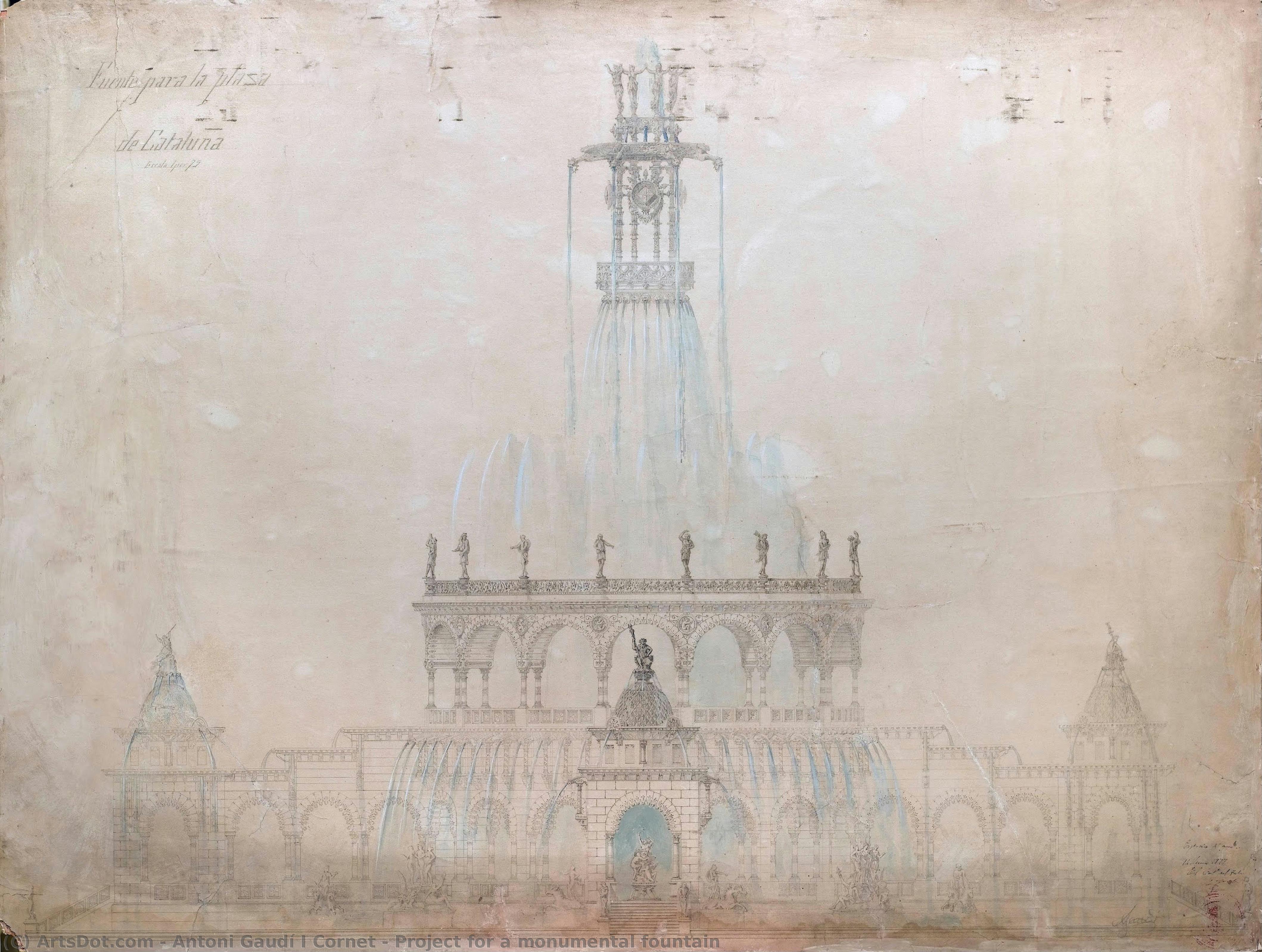 Project For A Monumental Fountain — Antoni Gaudí