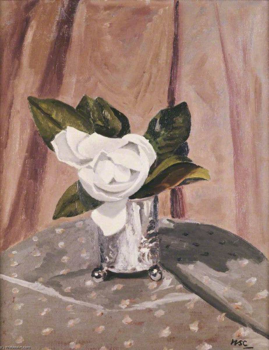 Magnolia And Leaves In A Silver Mug — Winston Spencer Churchill