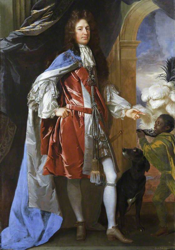 Charles Seymour (1662–1748), 6th Duke Of Somerset, Kg, With A Black Page — Johann Closterman