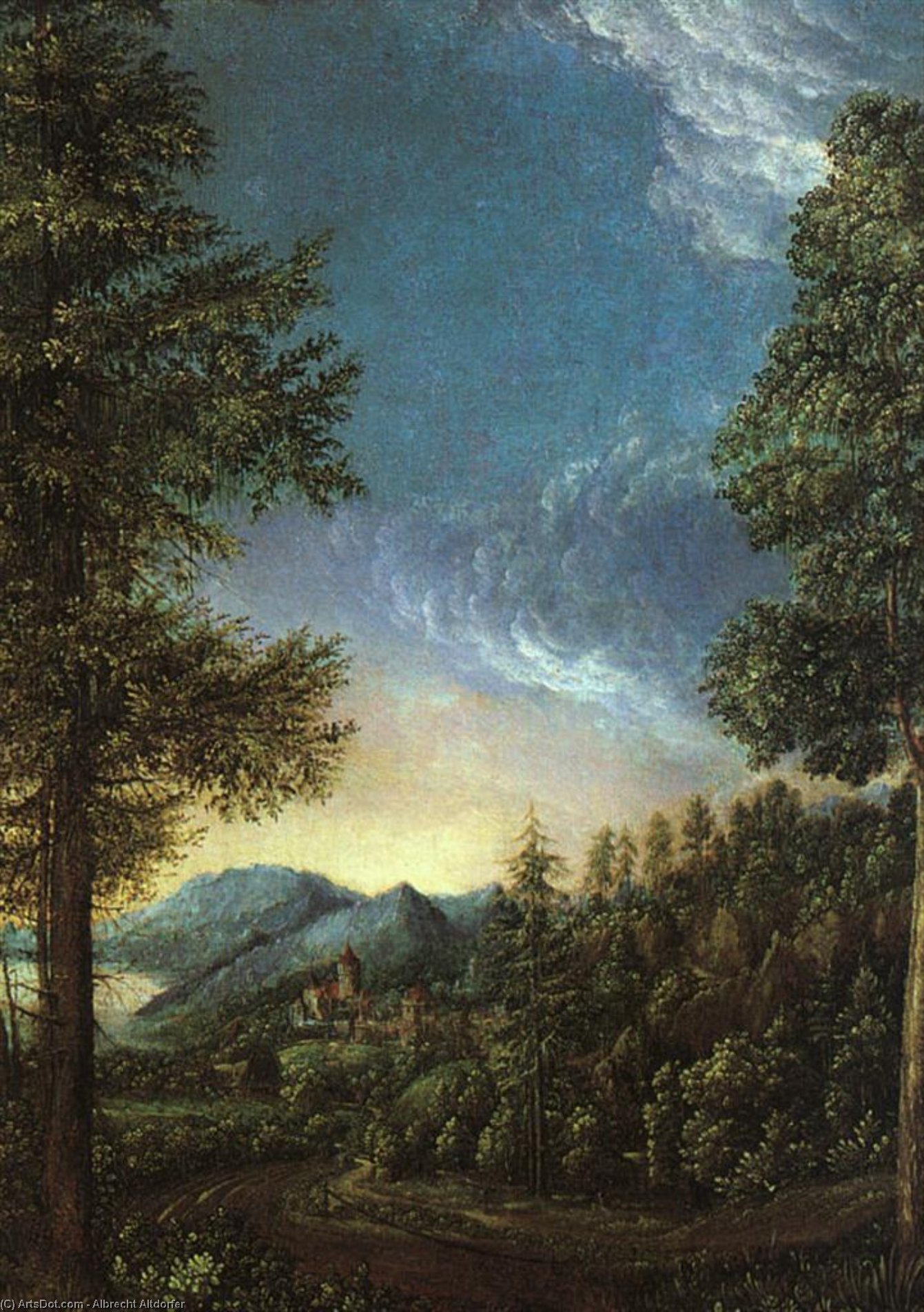 25 View Of The Danube Valley Near Regensburg — Albrecht Altdorfer