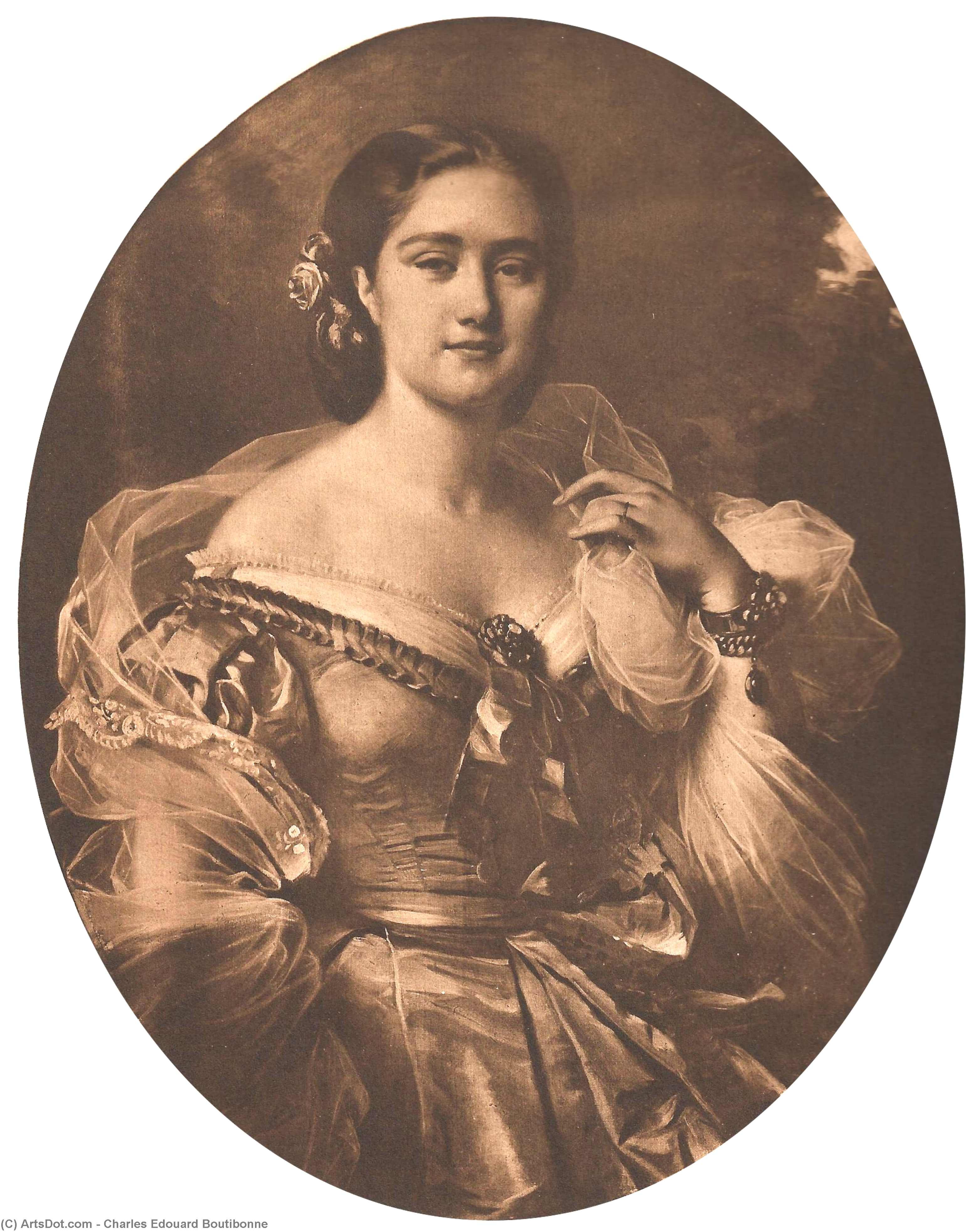 Portrait Of Esther Hallwyl — Charles Edouard Boutibonne