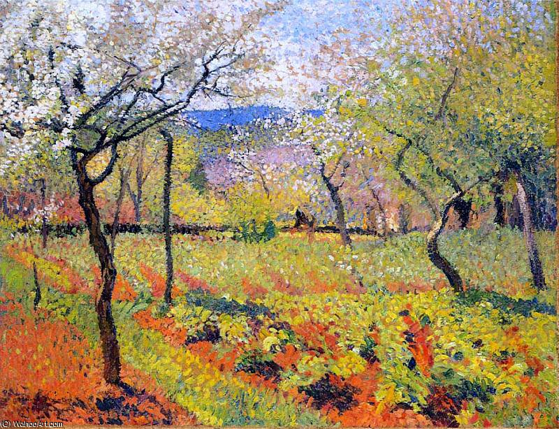 Flowering Garden In Spring — Henri Jean Guillaume Martin