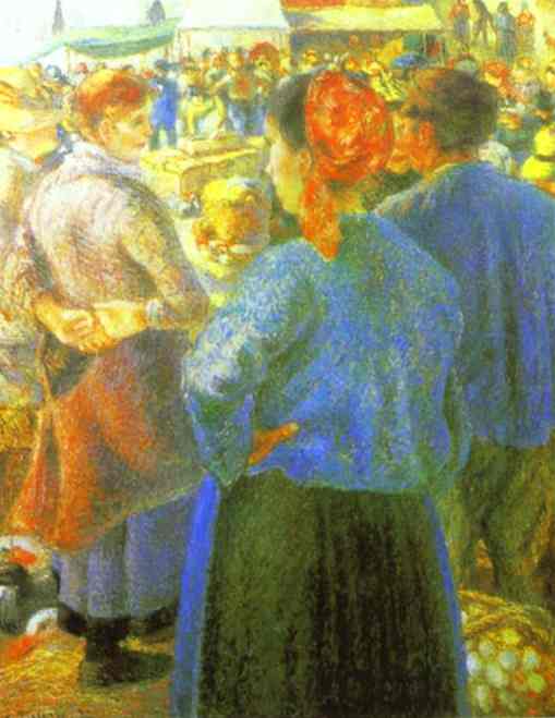 Poultry Market At Pontoise — Camille Pissarro