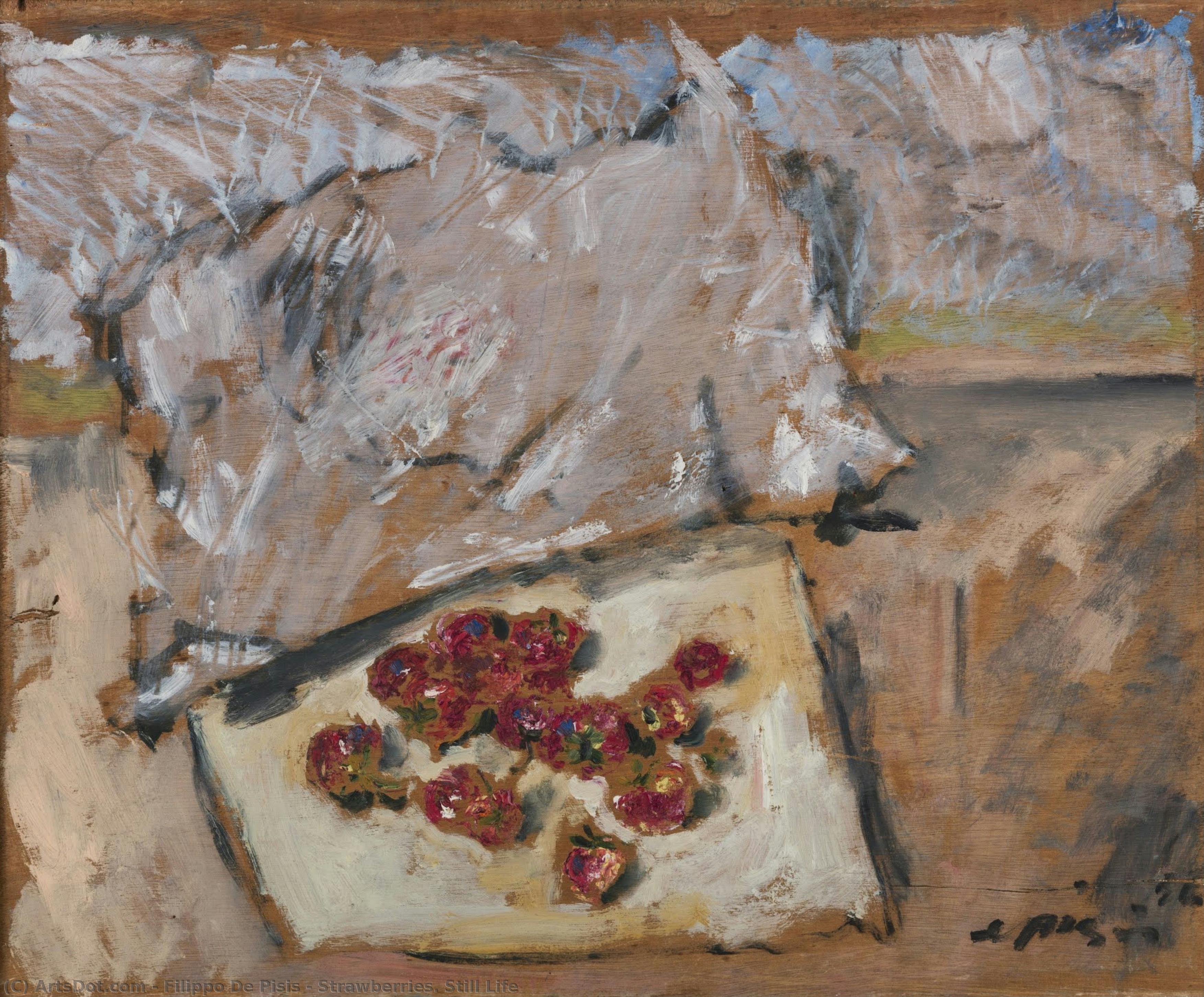 Strawberries. Still Life — Filippo De Pisis