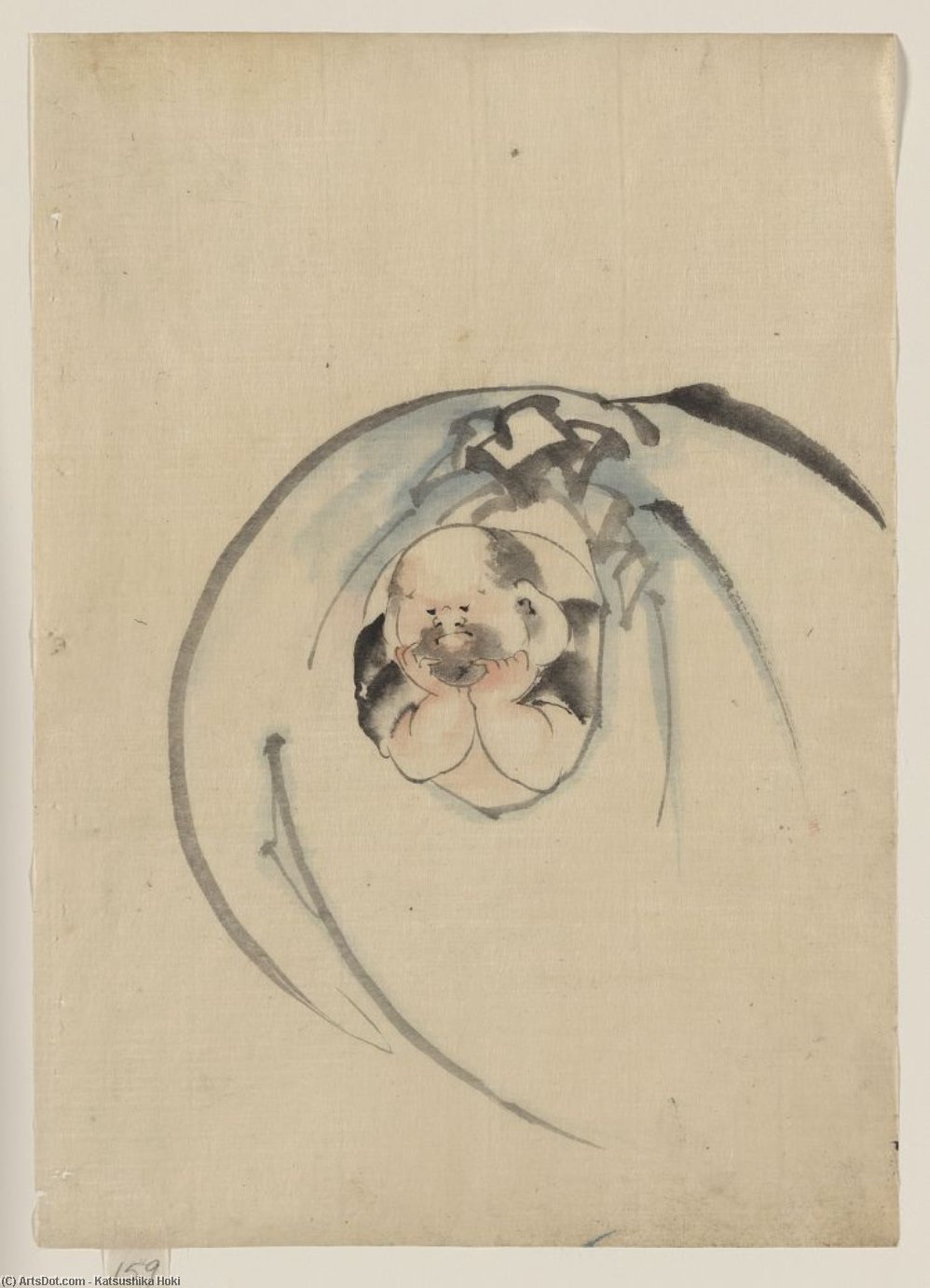Hotei, The God Of Good Fortune, One Of The Seven Lucky Gods — Katsushika Hokusai