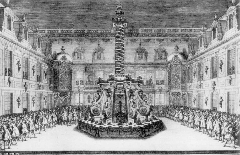 Cour De Marbre In Versailles — Israël Silvestre