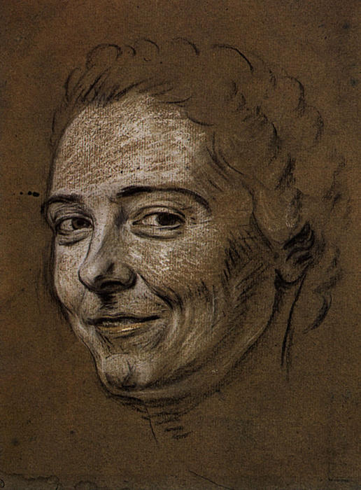 Study For Portrait Of Mademoiselle Dangeville — Maurice Quentin De La Tour