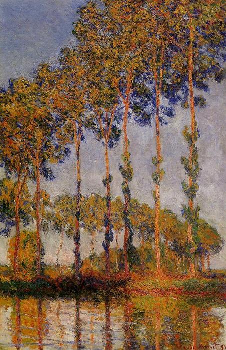 A Row Of Poplars — Claude Monet