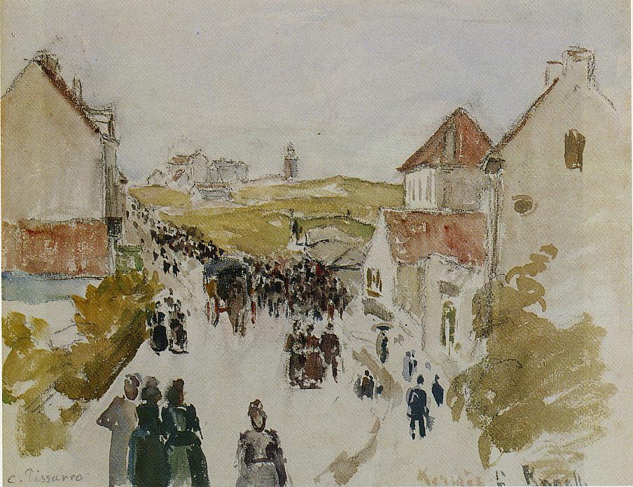 Feast Day In Knokke — Camille Pissarro