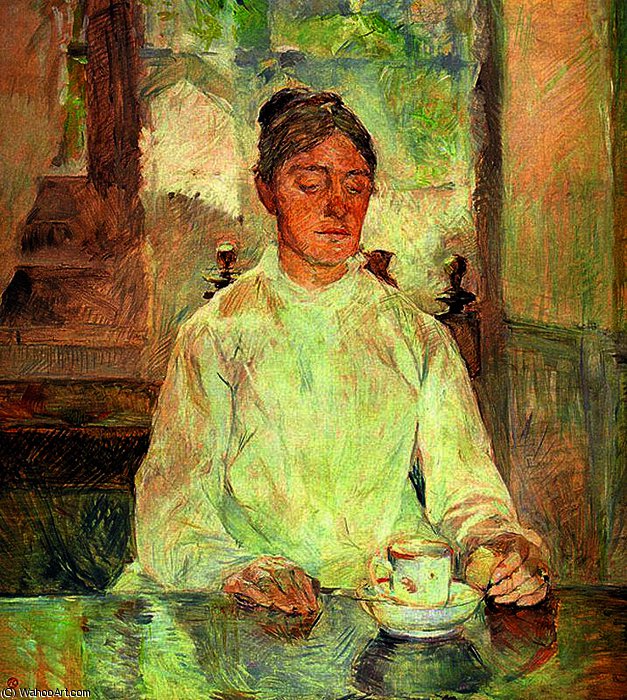 Contessa Adéle De Toulouse-lautrec Having Breakfast — トゥールーズ＝ロートレック