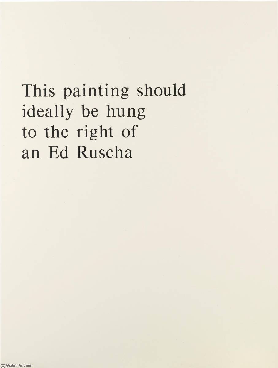 This Painting Should Ideally Be Hung To The Right Of An Ed Ruscha — Jonathan Monk