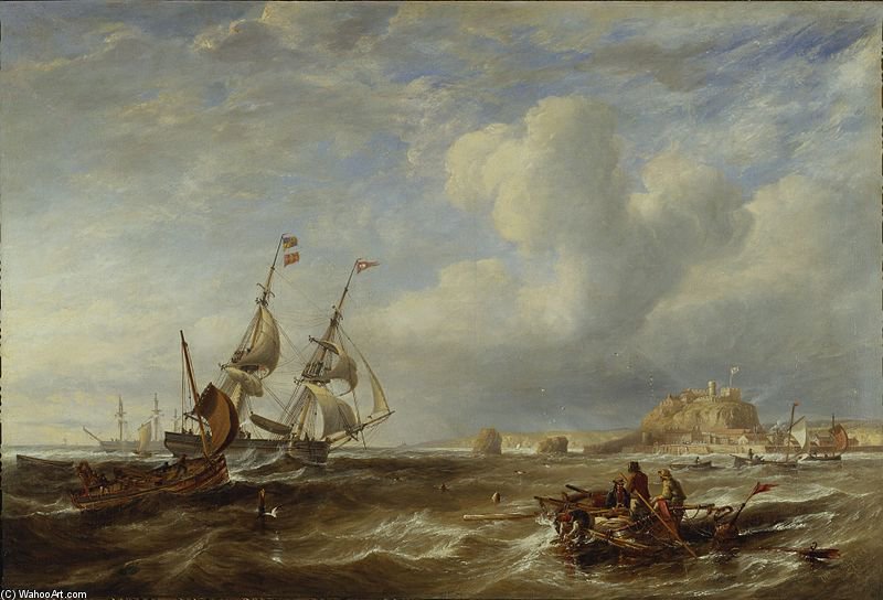 The 78-ton Brigantine 'the Advocate' Off St. Helier, Jersey — John Wilson Carmichael