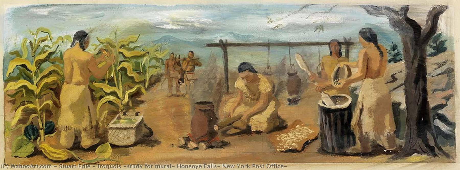 Iroquois (study For Mural, Honeoye Falls, New York Post Office) — Stuart Edie