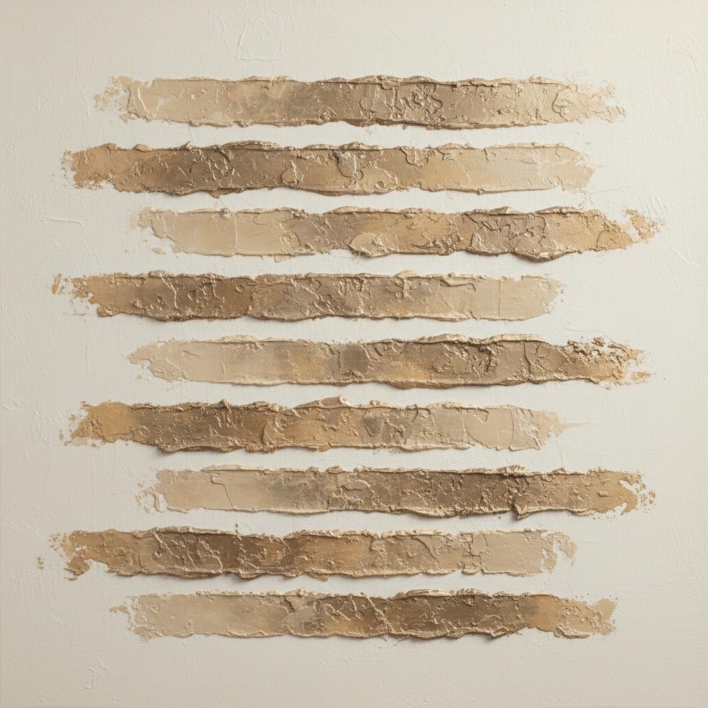 Monolithische Schichten Aus Sand Und Champagner In Skulpturalem Impasto-relief — David Moreau