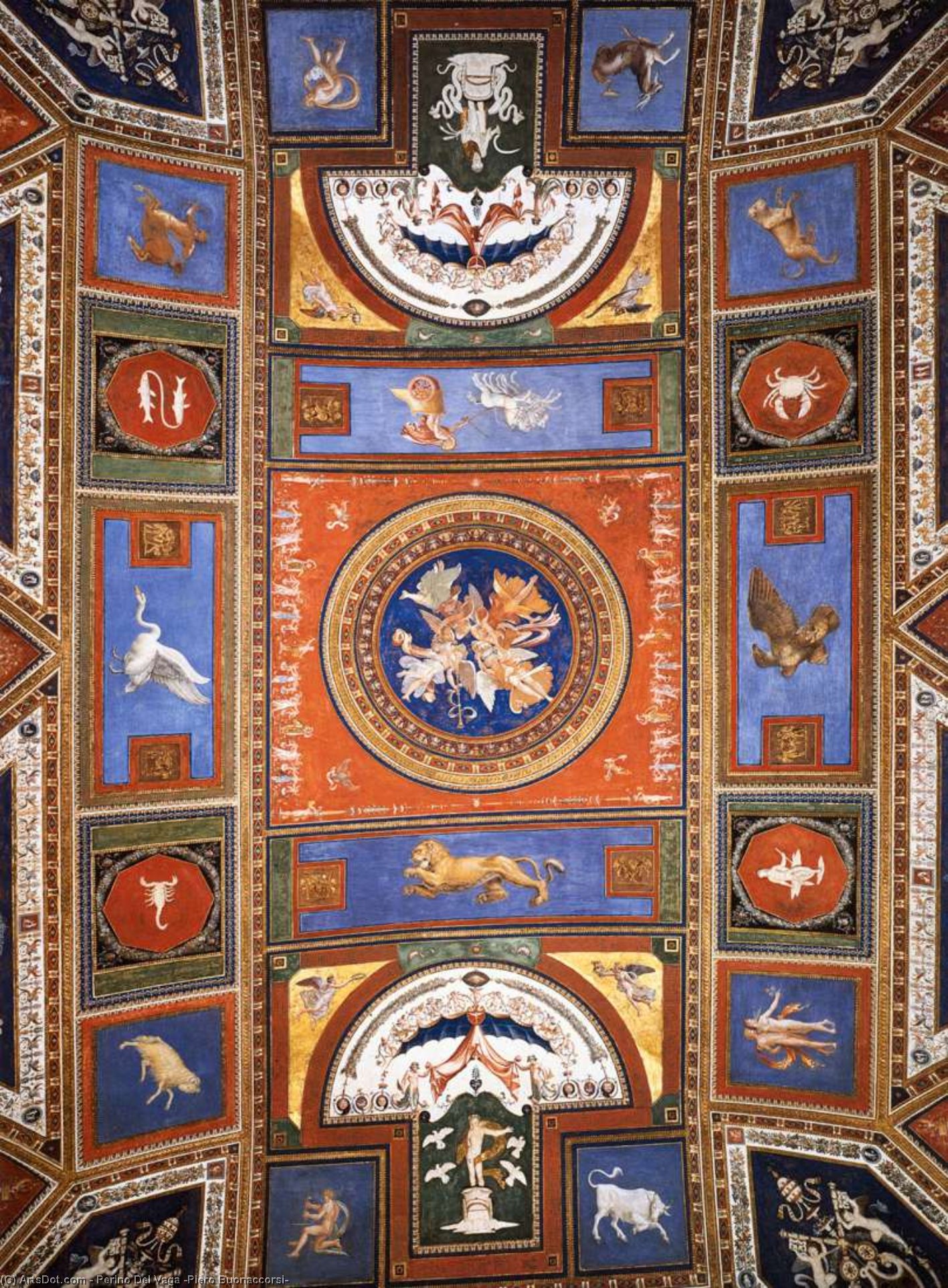Ceiling Decoration — Perino Del Vaga (piero Buonaccorsi)