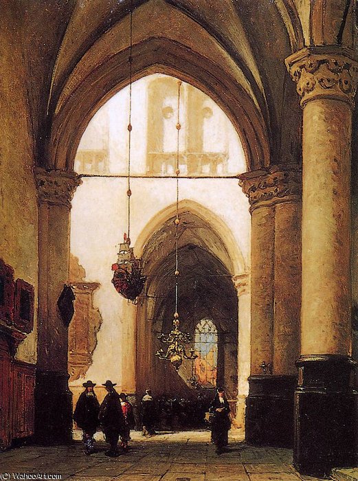 St Laurens Church In Alkmaar Sun — Johannes Bosboom