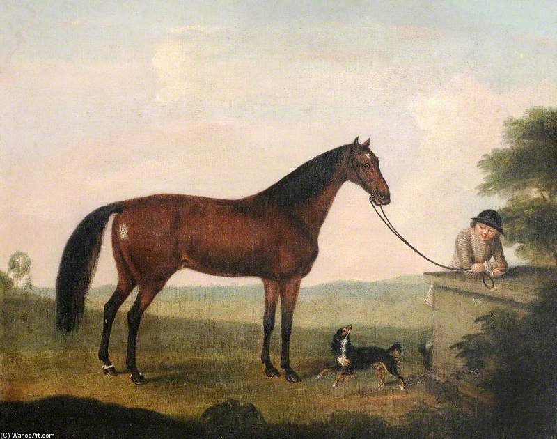 A Brown Horse, A Spaniel And A Groom — Francis Sartorius Ii