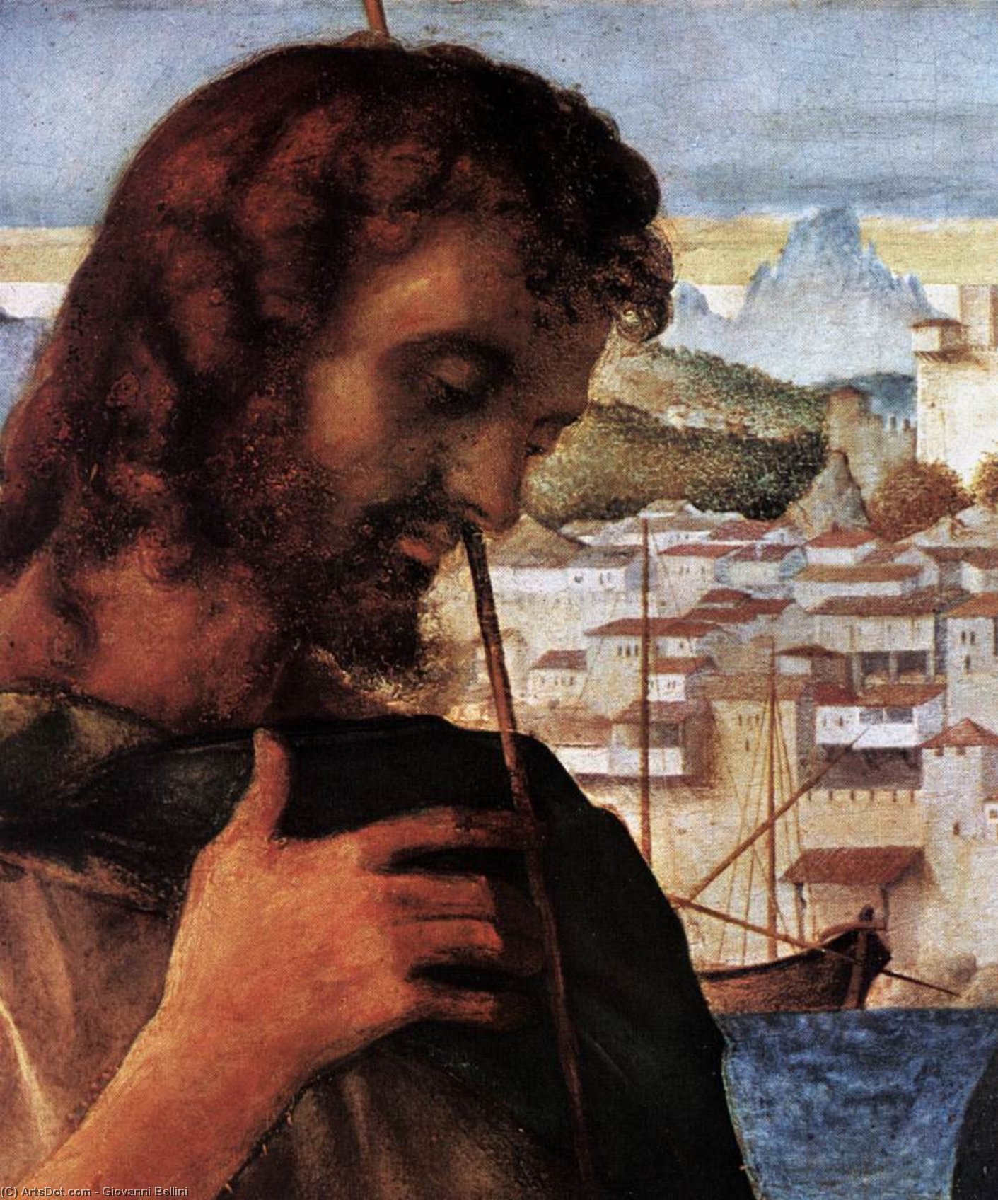 Madonna And Child With St John The Baptist And A Saint (detail) — Giovanni Bellini