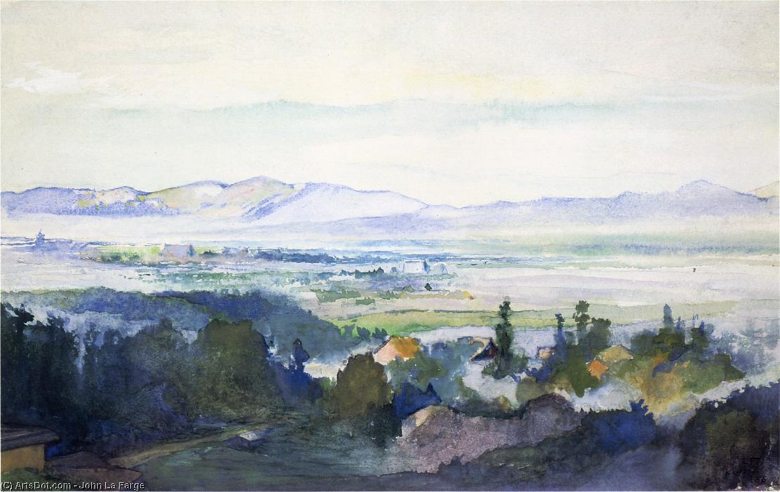 View Over Kyoto From Ya Ami — John La Farge