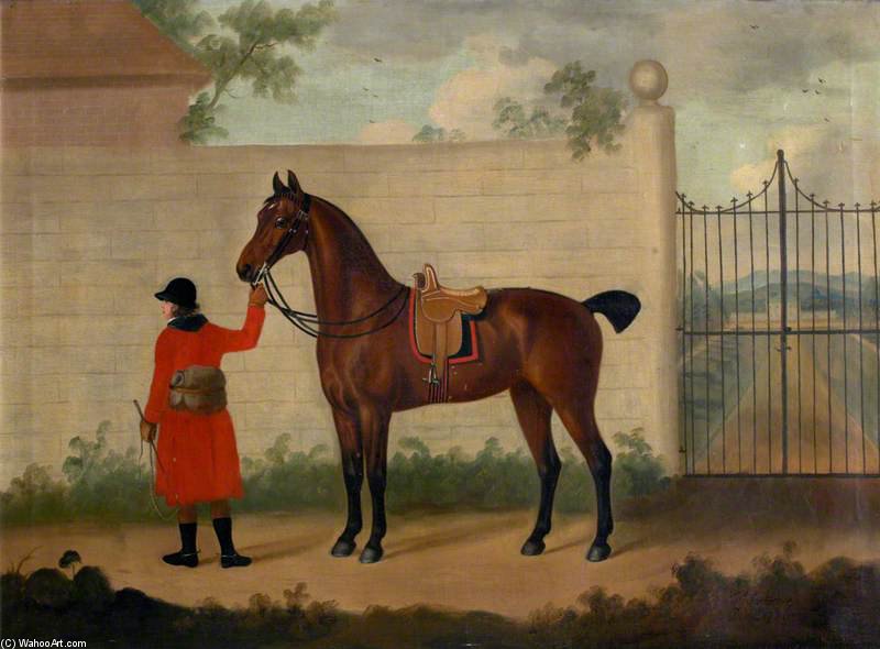 Bay Horse Outside A Gate — Francis Sartorius Ii (john Francis Sartorius)