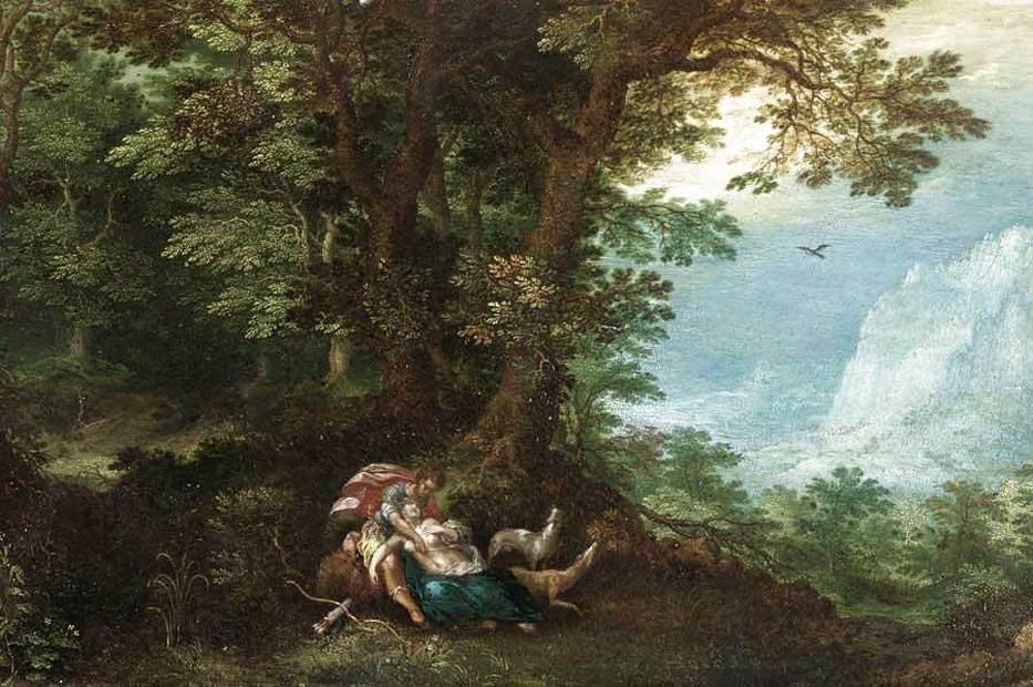 Extensive Wooded Landscape With Cephalus And Procris — Denijs Van Alsloot