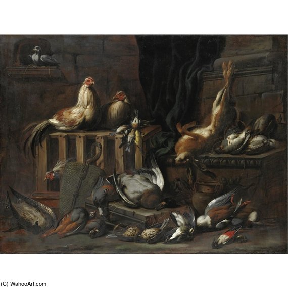 Natura Morta Di Cacciagione E Galline — Jacob Van Der (giacomo Da Castello) Kerckhoven