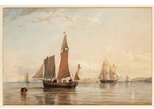 A French Egg Boat Entering Southampton Water — Thomas Sewell Robins