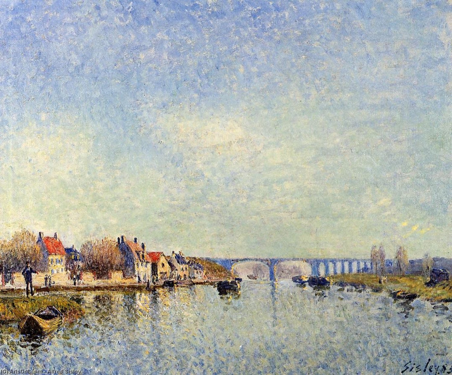 Banks Of The Loing At Saint Mammes — Alfred Sisley