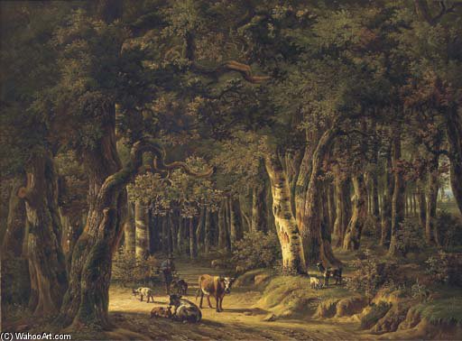 A Sunlit Clearing In A Forest — Willem De Klerk