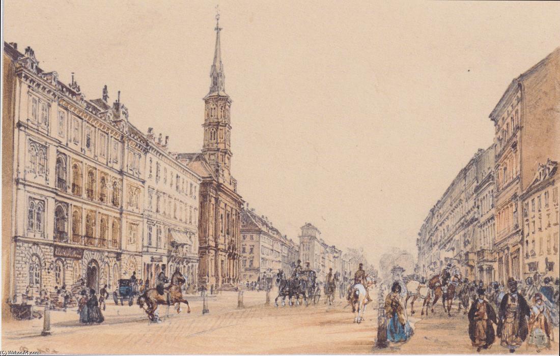 The Line Of Hunter In Vienna — Rudolf Von Alt