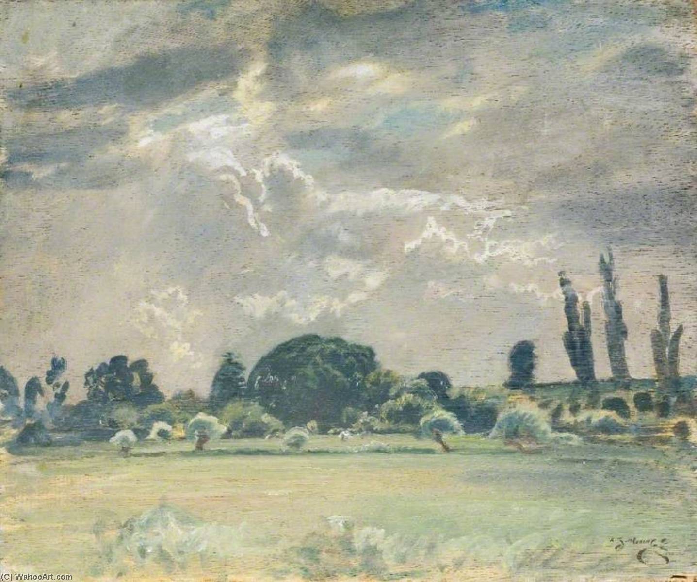 Árboles Junto A Un Campo — Sir Alfred James Munnings