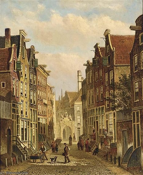 A View Of The Heiligeweg — Oene Romkes De Jongh