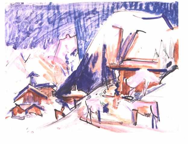 Snow At The Staffelalp — Ernst Ludwig Kirchner