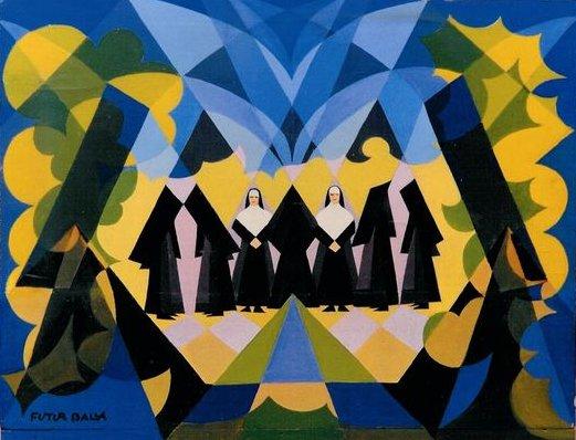 Nuns And Landscape — Ђакомо Бала