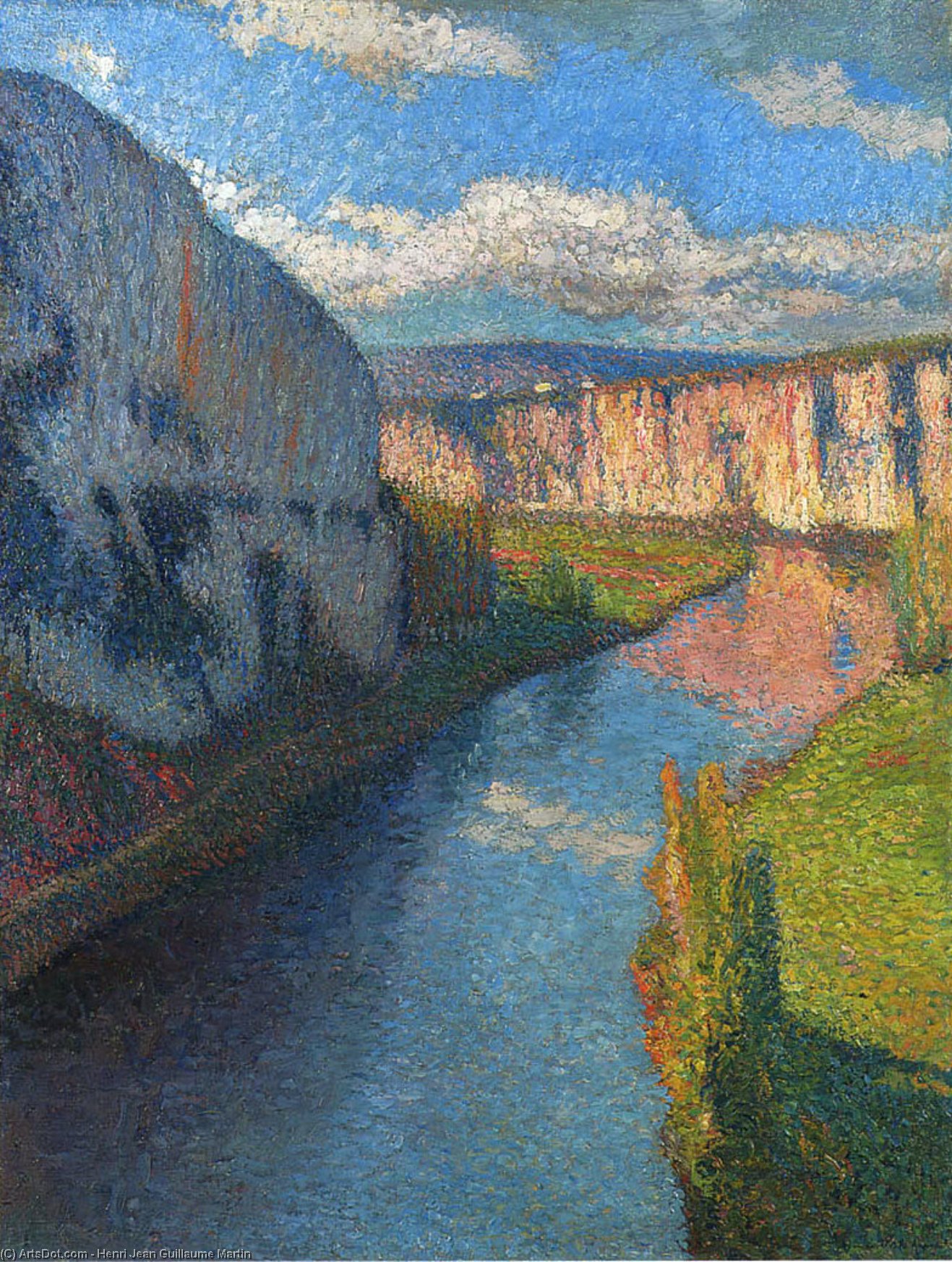 Vue Sur Le Lot De Saint Cirq Lapopie — Henri Jean Guillaume Martin