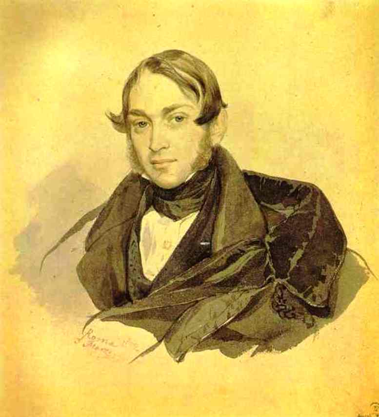 Portrait Of S. A. Sobolevsky — Karl Brjullow