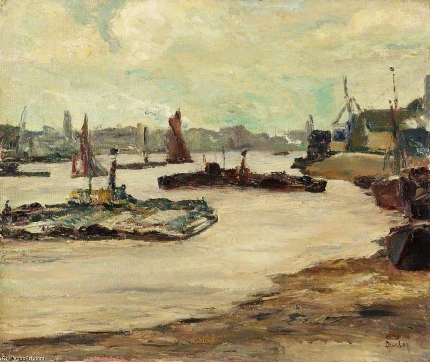 Tugboats On The Thames — Ronald Ossory Dunlop