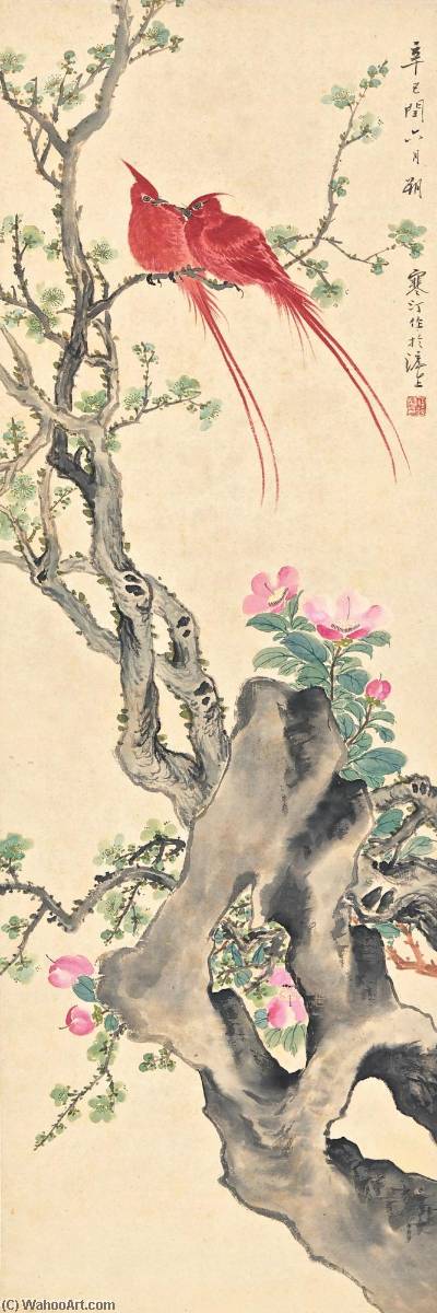 Perching By The Blossoms — Jiang Hanting