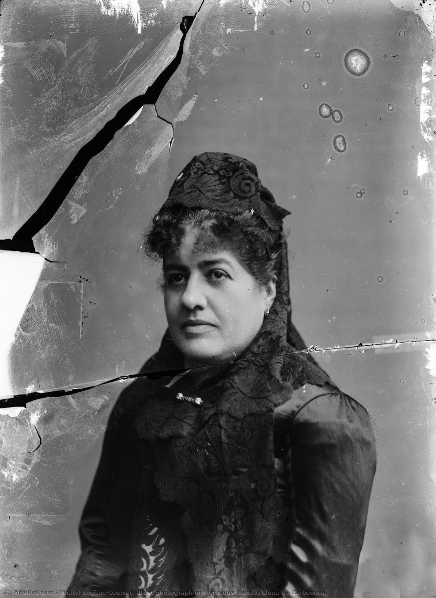 Bust Photograph Of Mercedes Cabello Llona De Carbonera. — Michel Eugène Courret